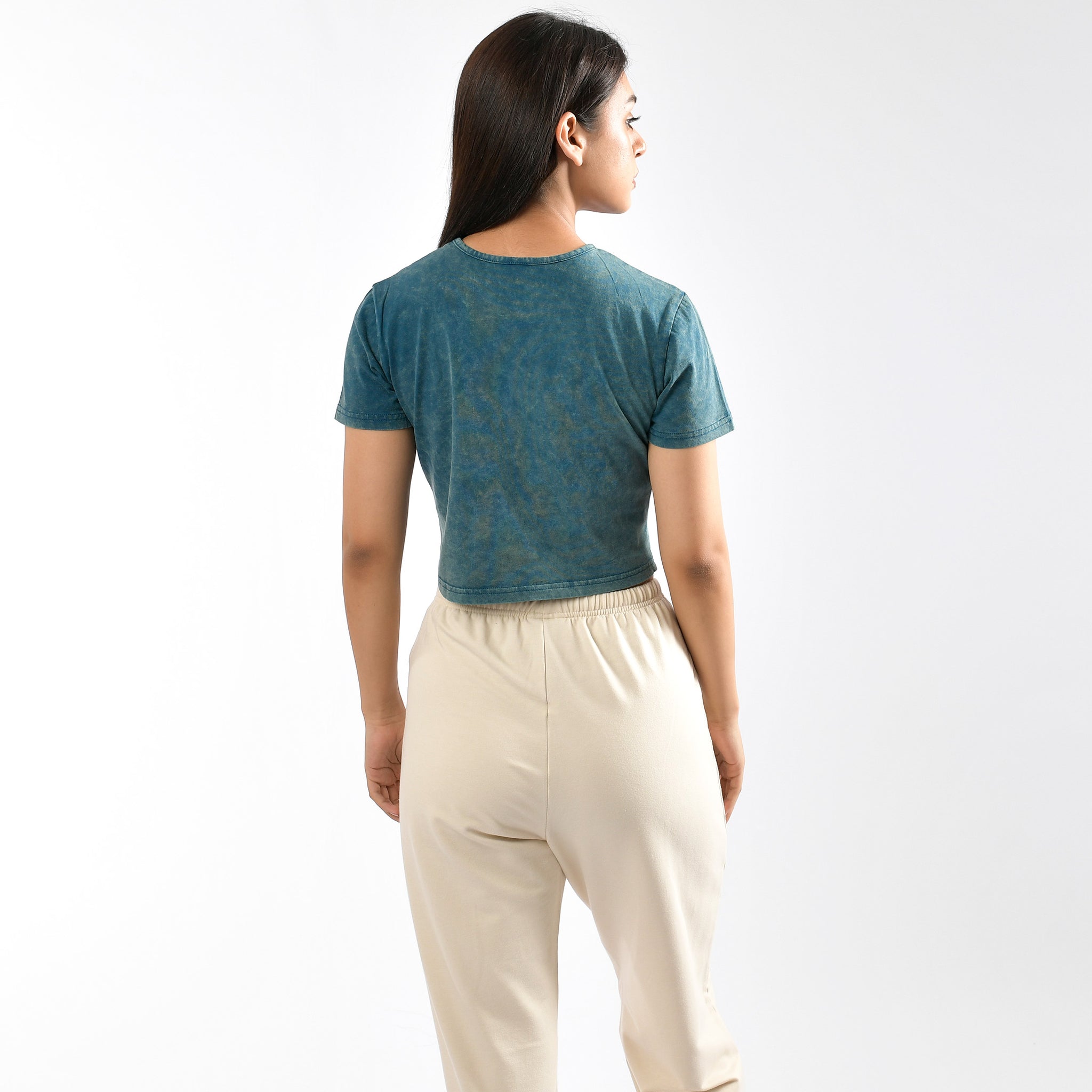 Stone Wash Tie Dye Crop Top