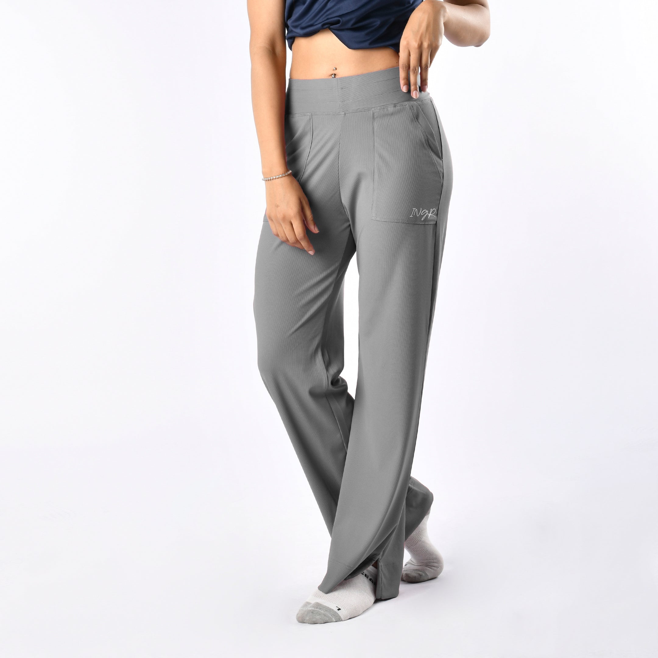  Womens Yoga Pants with Split High Waist 4 Way Stretch