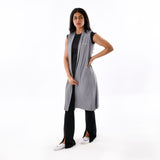 Ribbed Sleeveless Cardigan