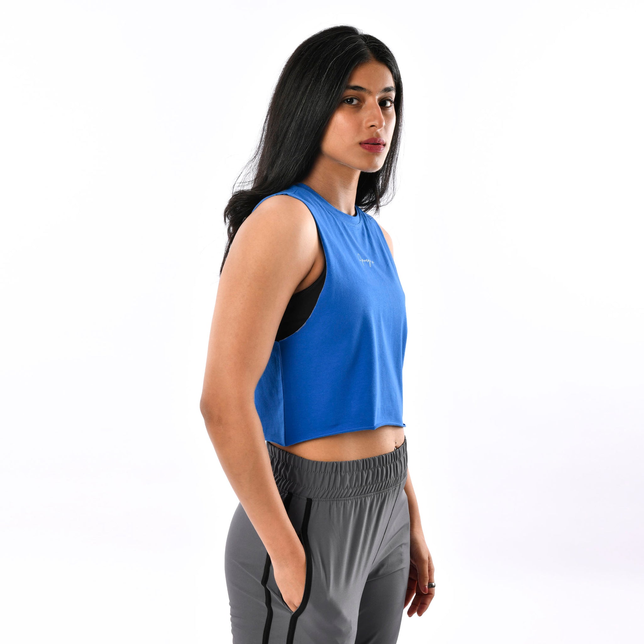 Training Drop Arm Crop Tank