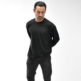 Stone Wash Langarm-T-Shirt