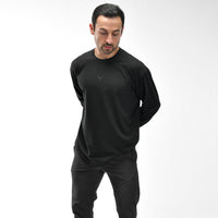 Stone Wash Langarm-T-Shirt