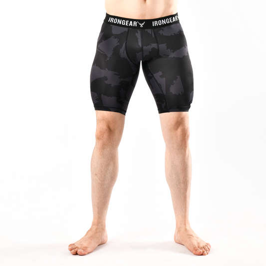 Extra long online compression shorts