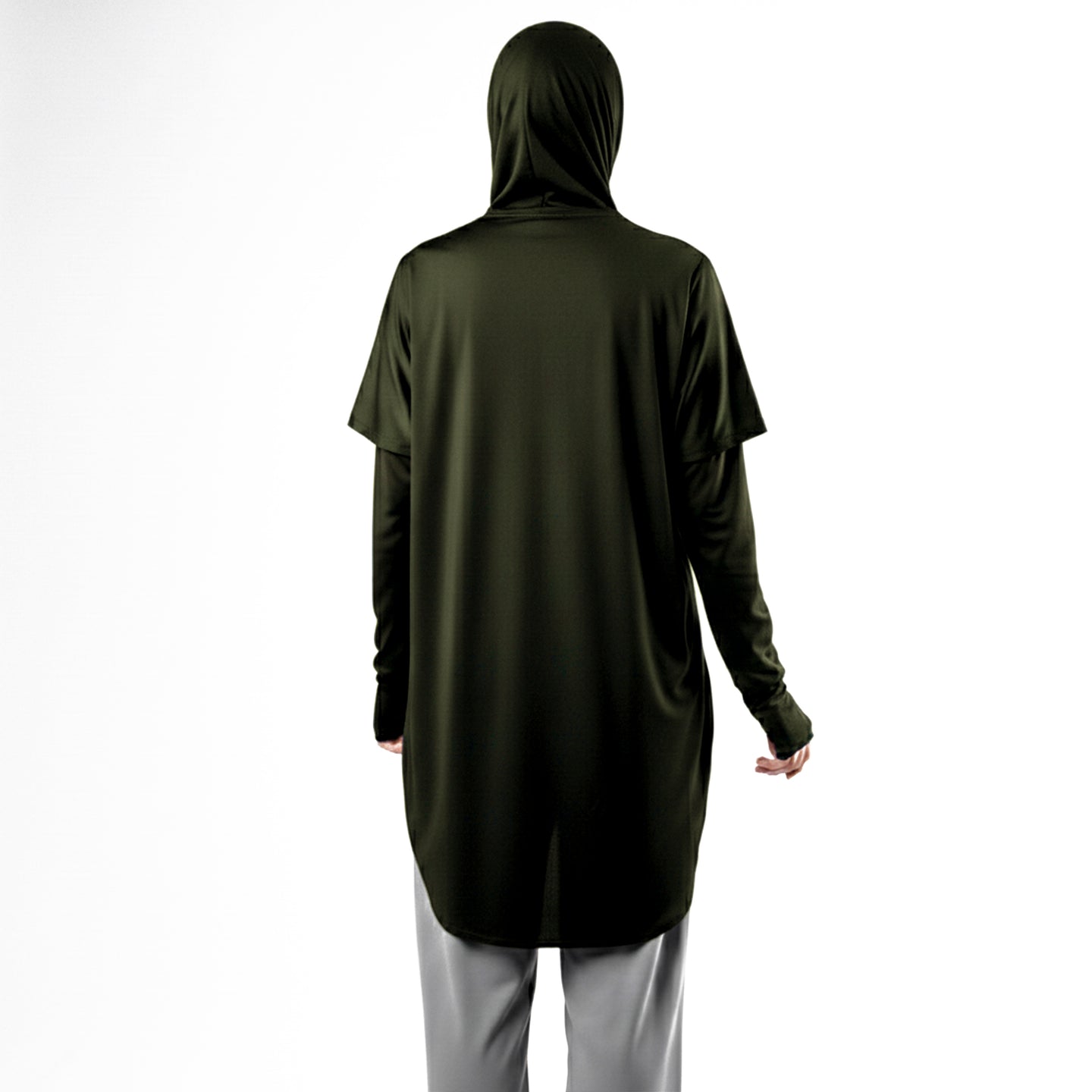 Active Abaya with Hoodie  (Full sleeves)
