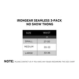 IRONGEAR Seamless 3-Pack No Show Thong