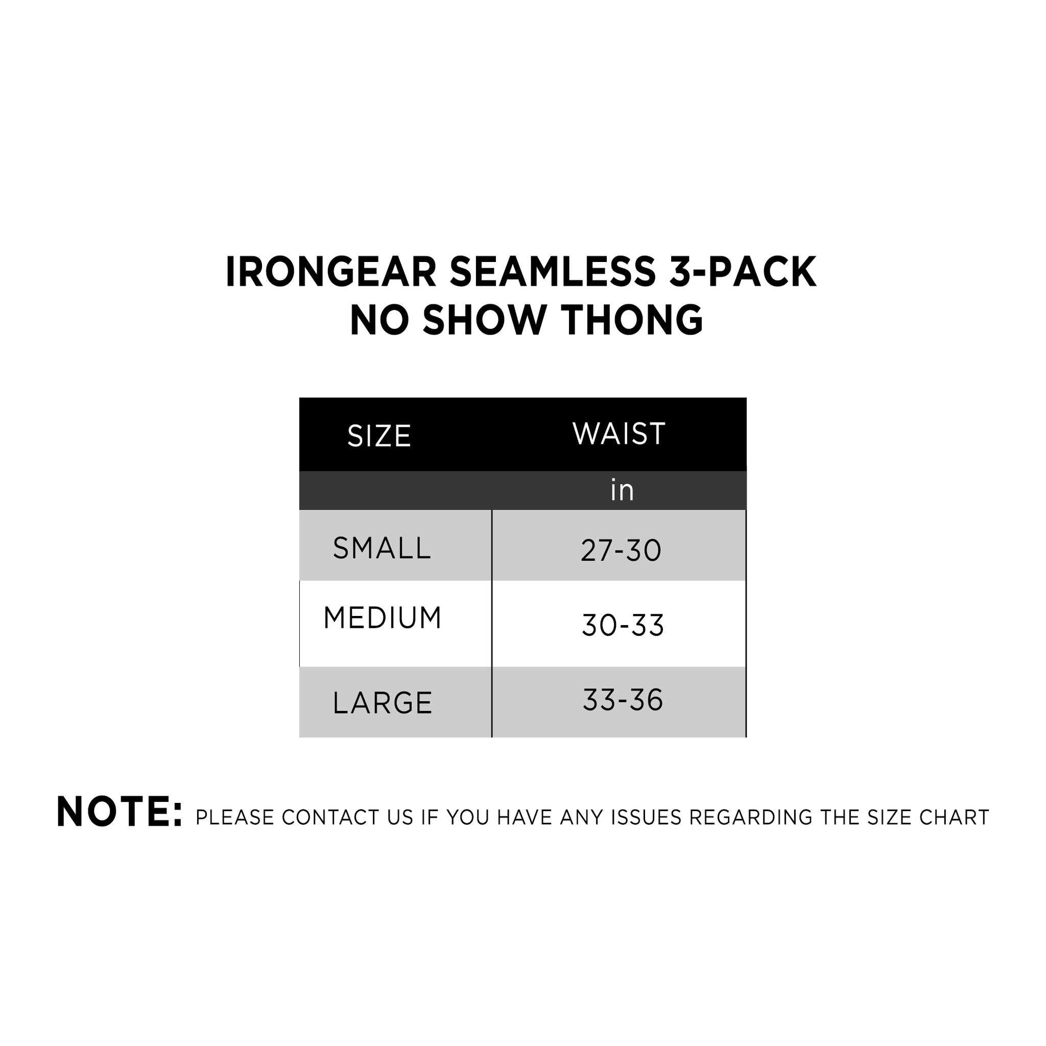 IRONGEAR Seamless 3-Pack No Show Thong