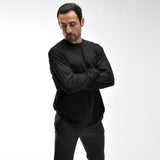 Stone Wash Langarm-T-Shirt