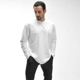 Stone Wash Langarm-T-Shirt