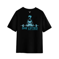 She Lifted Damen Oversized T-Shirt