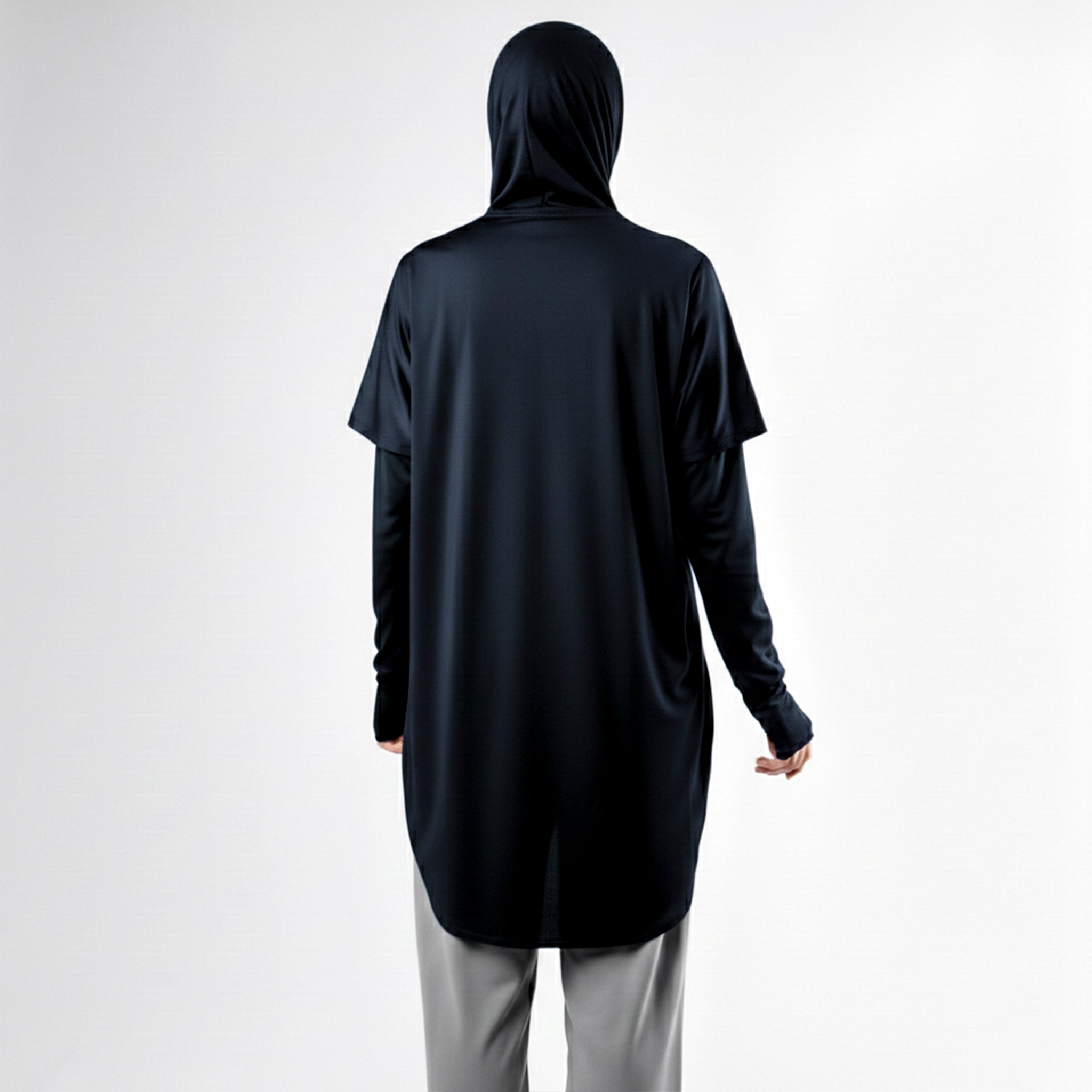 Active Abaya with Hoodie  (Full sleeves)