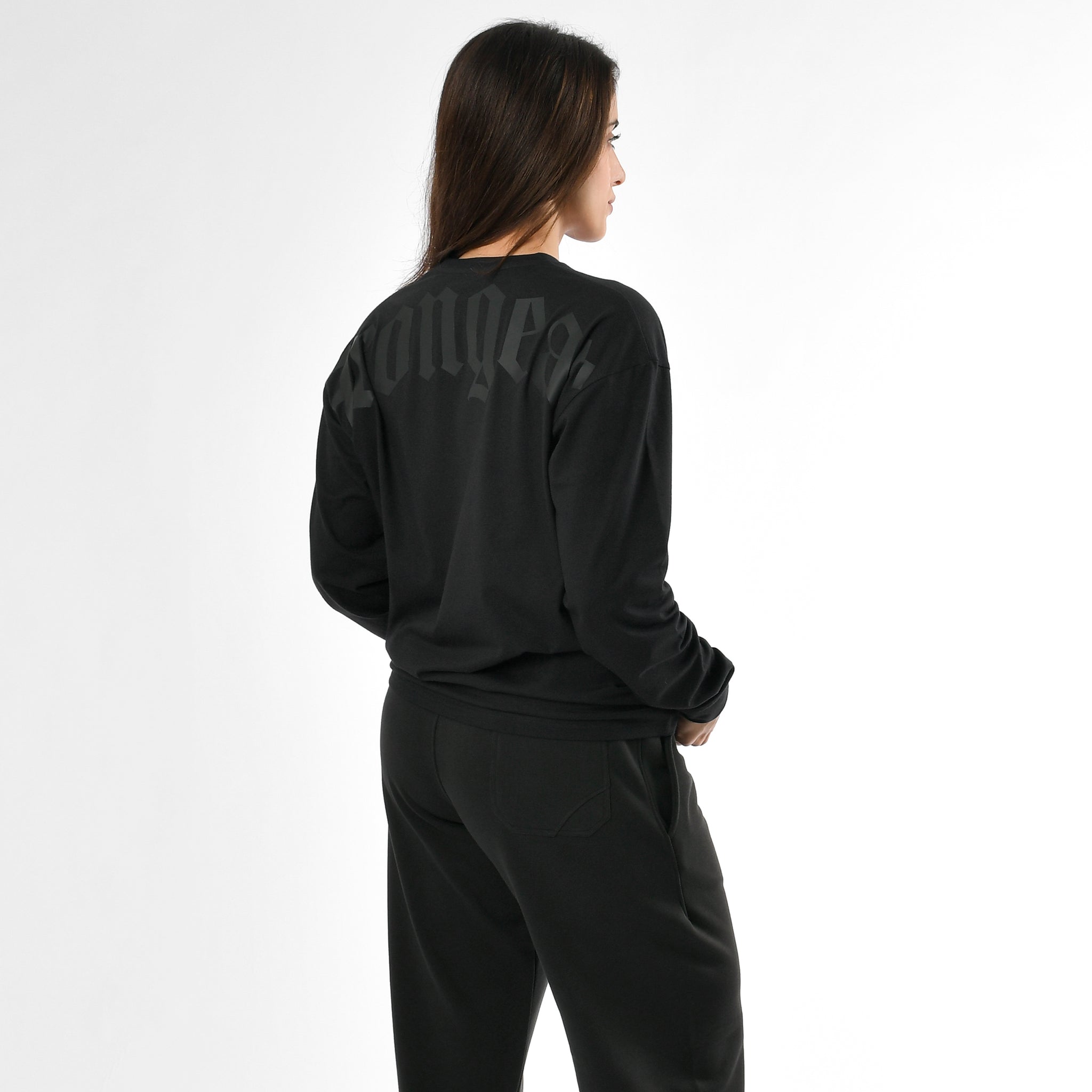 Maglietta a maniche lunghe effetto stone wash