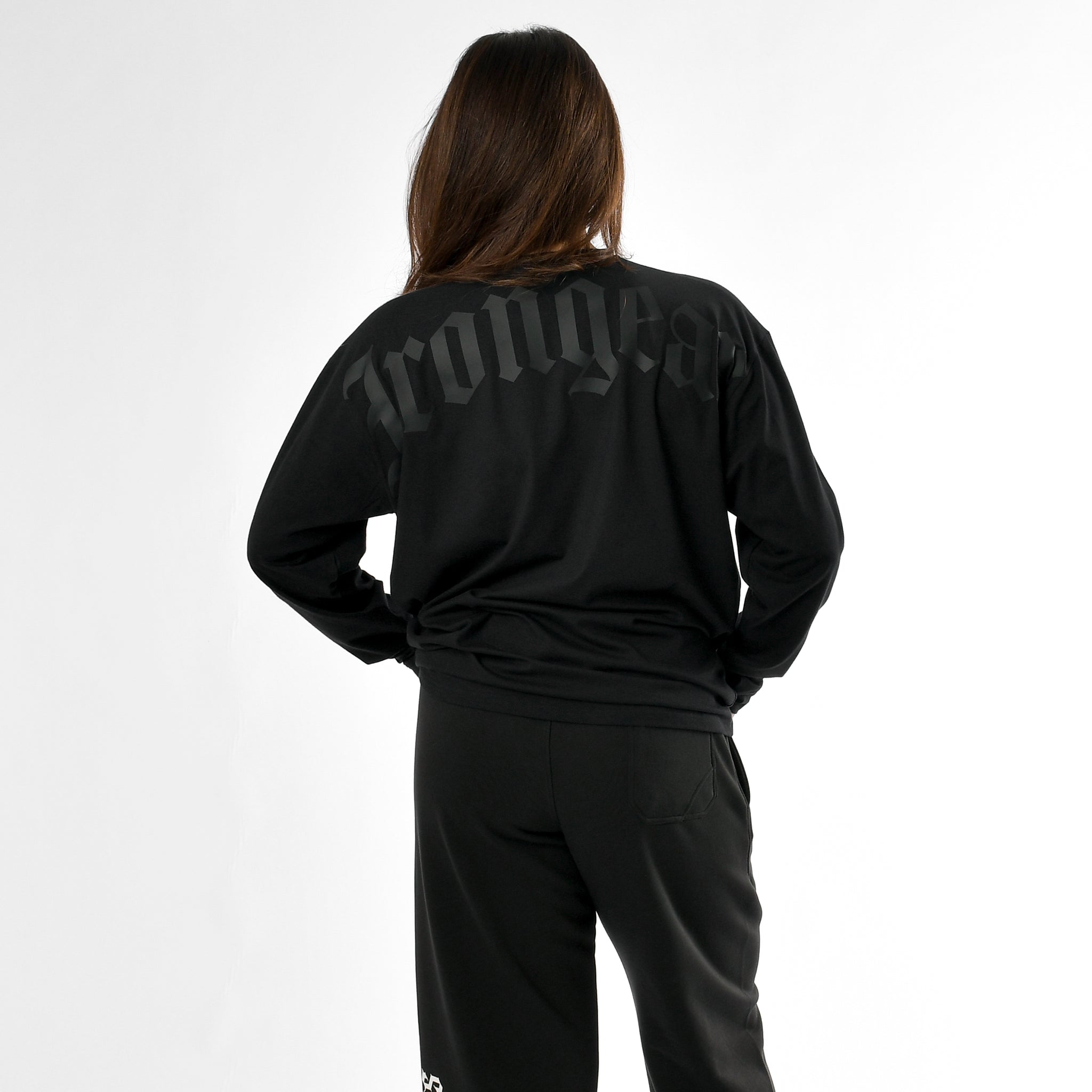 Maglietta a maniche lunghe effetto stone wash