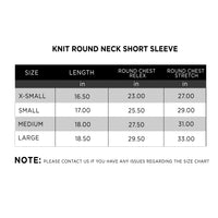 Knit Round Neck Short Sleeve