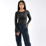 Damen Kompressionsshirts Langarm