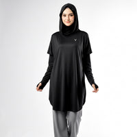 Active Abaya with Hoodie  (Full sleeves)