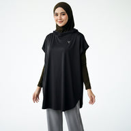 Active Abaya with Hoodie  (Cap Sleeves)