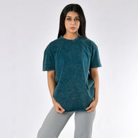 Oversize-T-Shirt mit Stone-Wash-Muster
