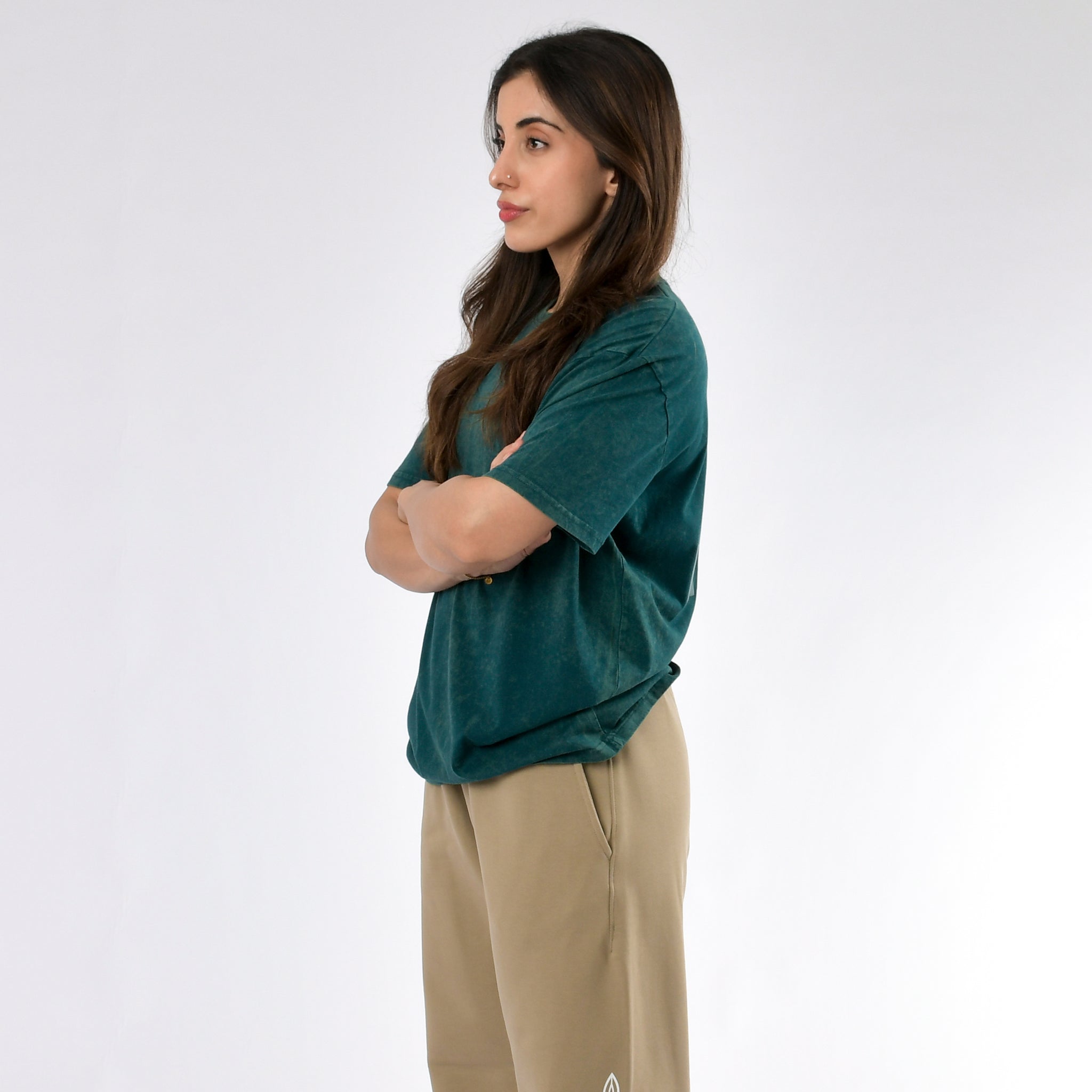 Oversize-T-Shirt mit Stone-Wash-Muster