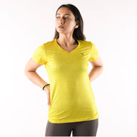 V Neck Laser Yellow For Women's