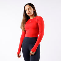 Performance Long Sleeve Crop Top