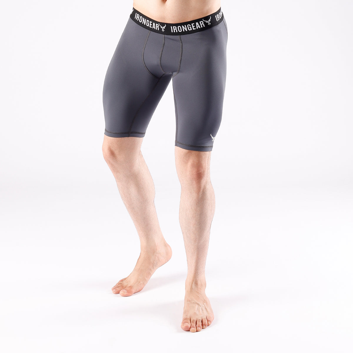 Men's Long Compression Shorts – IRONGEAR Fitness