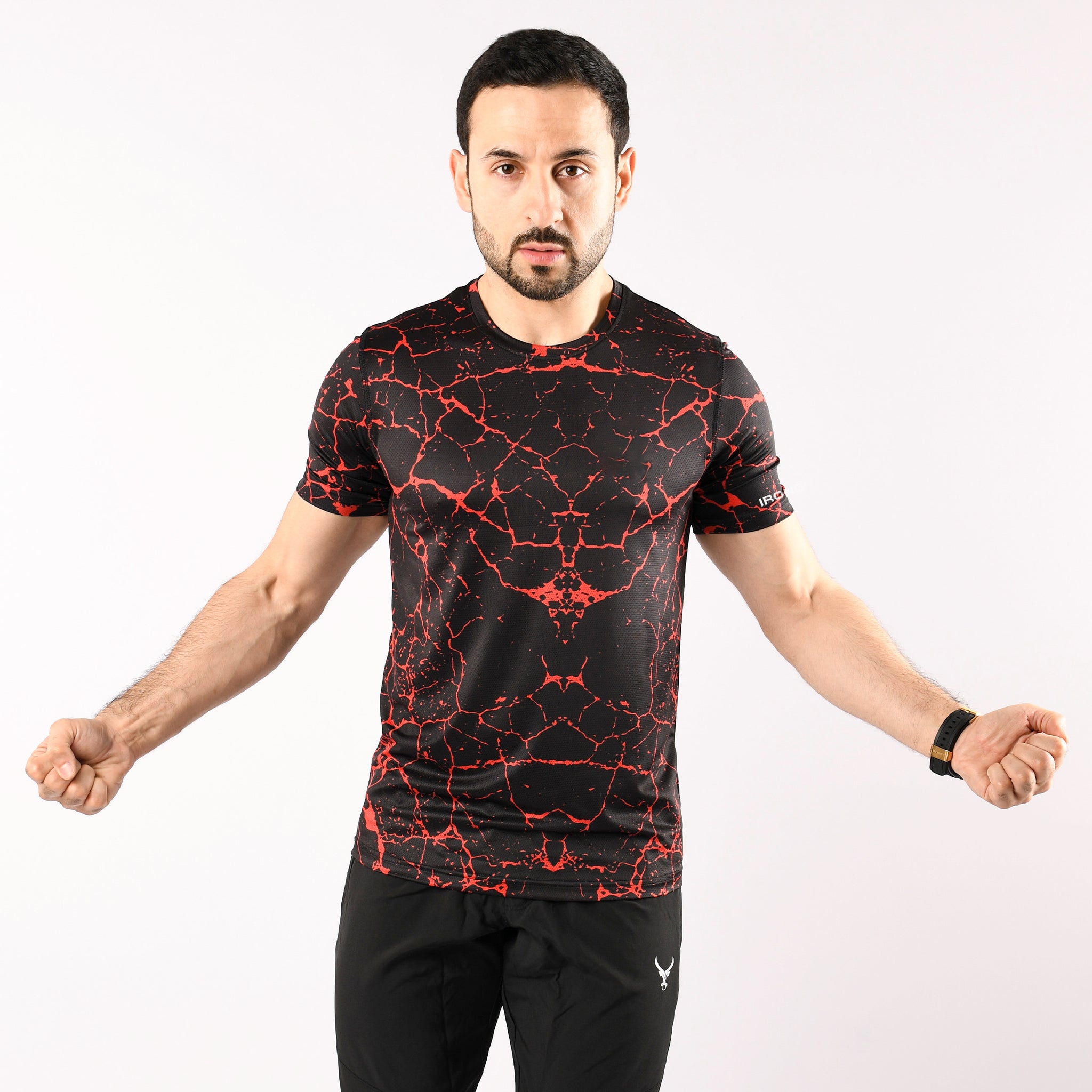 Muscle Shirt Red Marble