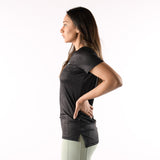 Scollo a V Laser Nero per Donna