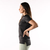 Scollo a V Laser Nero per Donna