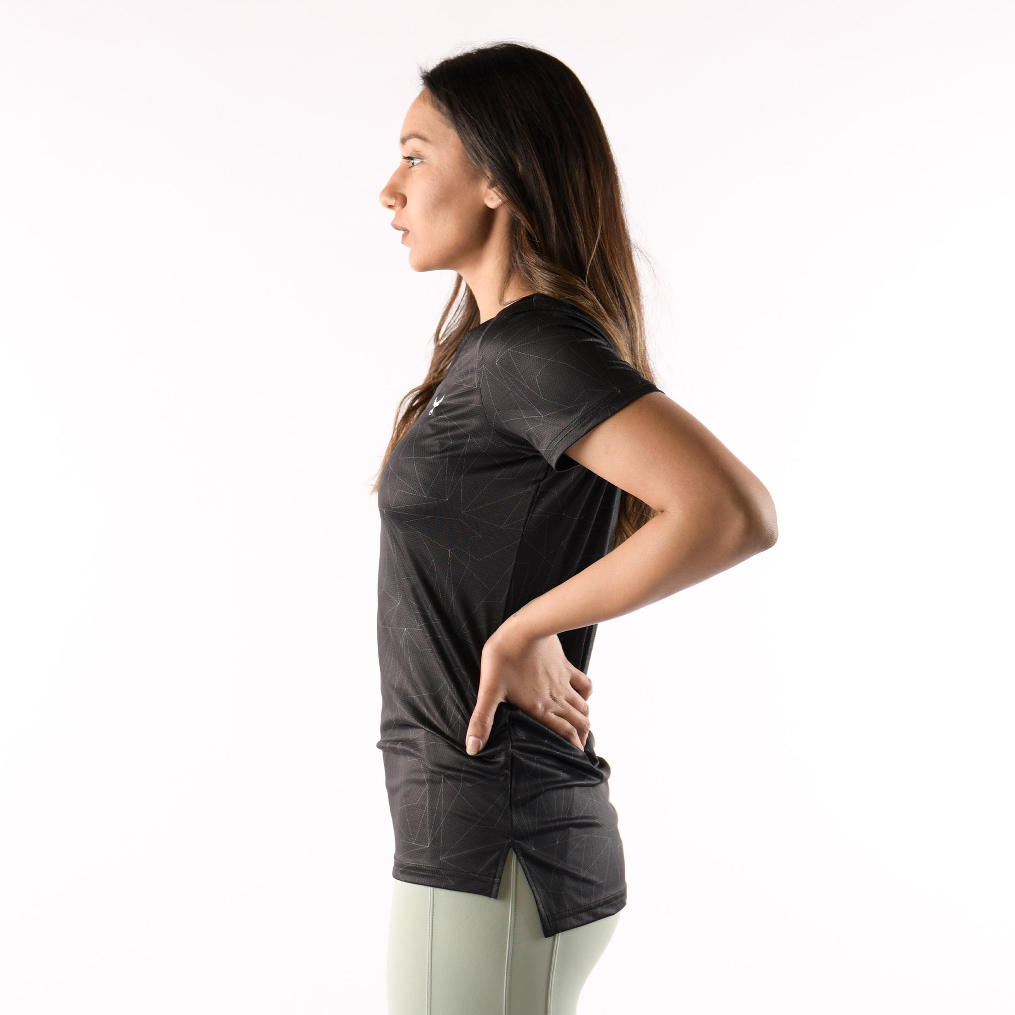 Scollo a V Laser Nero per Donna